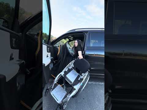 How I get my wheelchair in my car! #wheelchair #cartransfer #mercedesbenz #glb35