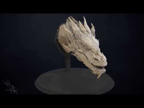 zbrush sculpting-Dragon Head-FM digitalsculptor-showreel 2018