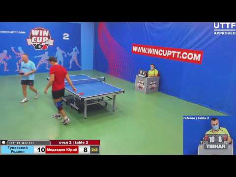 Гулевский Родион 2-3 Медведев Юрий  Турнир  Восток 4 WIN CUP 19.10.2021. Прямой эфир Зал 2.