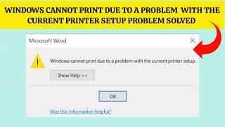 Download the video "How To Solve "Windows cannot print due to a problem with the current printer setup" Problem"
