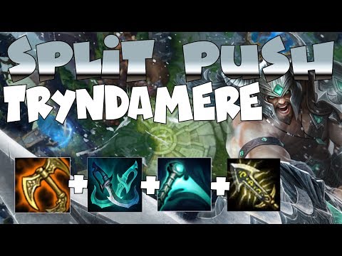 HARD CARRY GAMES FROM THE TOP AS THE SPLIT PUSH GOD TRYNDAMERE!!!