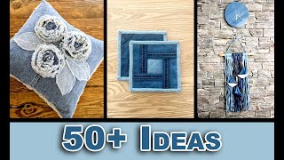 50+ Upcycled Jeans Projects for Home Decor | Easy Budget DIY