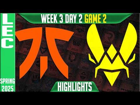 FNC vs VIT Highlights Game 2 | LEC Spring Split W3D2 2025 | Fnatic vs Team Vitality G2