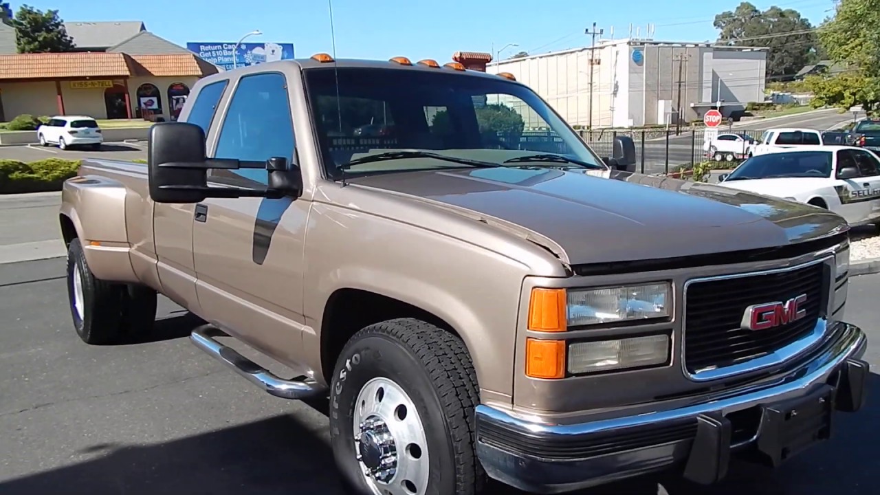 1997 GMC C3500 Dually 6 5L Turbo Diesel video overview ...