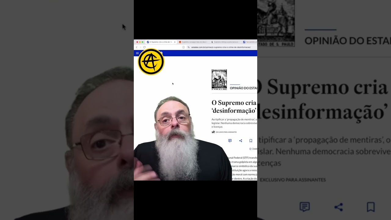 STF criou "CRIME de DESINFORMAÇÃO": MOSTRA risco para a LIBERDADE de IMPRENSA e DESESPERO do SISTEMA