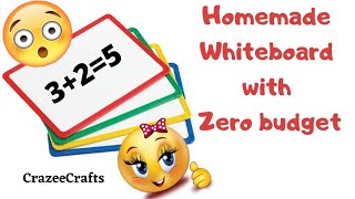 Homemade White board | Homemade dry erase board for kids | Easy and affordable |Homemade craft ideas