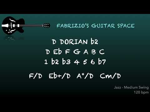 D Dorian b2 (Modes of the melodic minor scale) - Backing Track