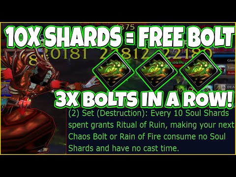 3x Chaos Bolts in A Row 60k+ DAMAGE - 2x Tier Set Destruction Warlock PUMPING - DESTRUCTION ONESHOTS