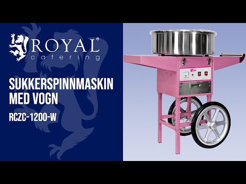video - Sukkerspinnmaskin med vogn - 52 cm