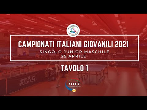 ITALIANI GIOVANILI 2021 - Singolo Junior M - CAMPO 1