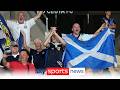Fans celebrate after Scotland qualify for Euro 2024 following Norway's loss to Spain