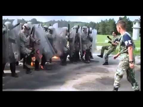 Army riot and crowd control training