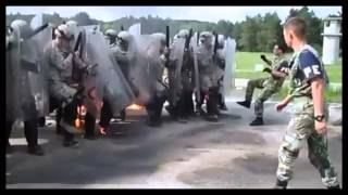 Army riot and crowd control training