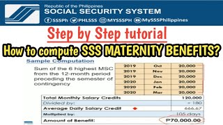 How to compute SSS MATERNITY BENEFITS? MAT2 COMPUTATION.