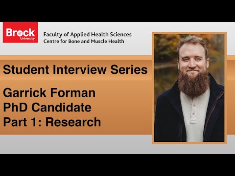 CBMH Student Interview - Garrick Forman (PhD Candidate) - Part 1: Research