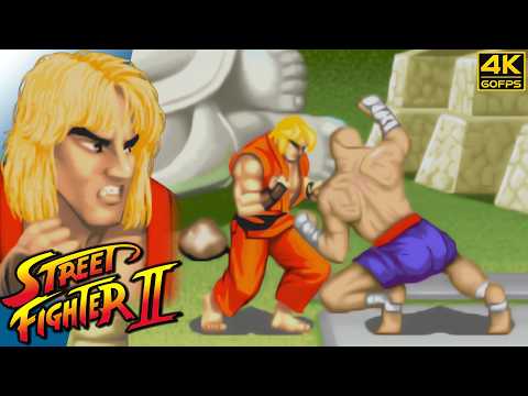 Street Fighter II - Ken (Arcade/JPN/1991) 4K 60FPS