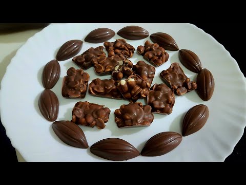 2 ways Homemade Milk Chocolates, Roasted Almonds & Peanut Clusters | Archana GKBhat