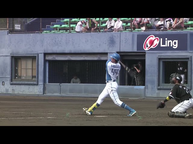 【ファーム】圧巻の確信弾!! ファイターズ・阪口樂 ライトスタンドへのHRで勝ち越し!! 2025年7月8日 北海道日本ハムファイターズ 対 千葉ロッテマリーンズ