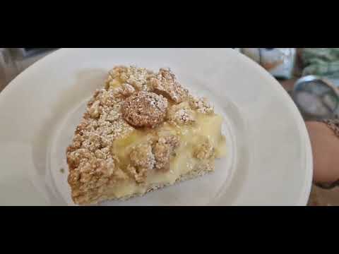 Sbriciolata con #crema , #amaretti e #mele