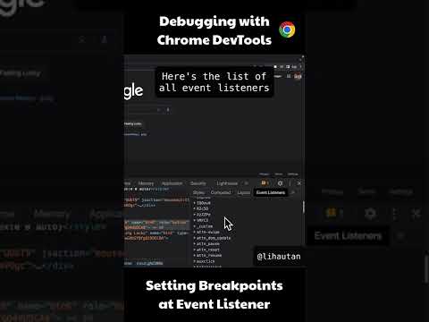 Setting Breakpoint at Event Listeners | Debugging with Chrome DevTools