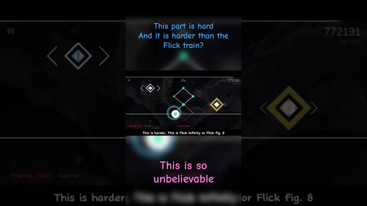 [Cytoid] Flick Infinity or Flick fig. 8 is harder than Flick train? #cytoid #rhythmgame #shorts