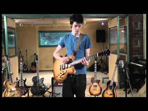 Jack Moore ( Son of guitar legend Gary Moore ) and Lloyd Williams demo Hutchins Guitars