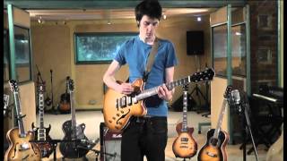 Jack Moore ( Son of guitar legend Gary Moore ) and Lloyd Williams demo Hutchins Guitars
