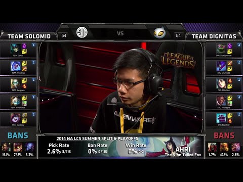 TSM vs Dignitas Game 3 | Quarter Finals NA LCS Summer 2014 Playoffs | TSM vs DIG S4 Worlds Regionals