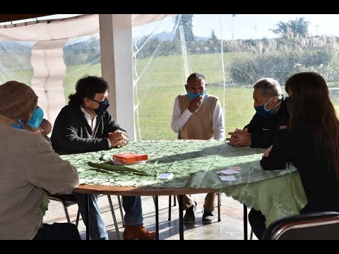 Sáenz en el albergue de ancianos del Colegio de Magistrados