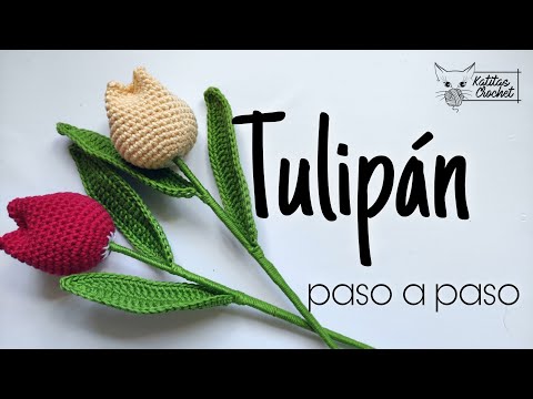 HOW TO CROCHET A TULIP - STEP BY STEP - EASY AND QUICK