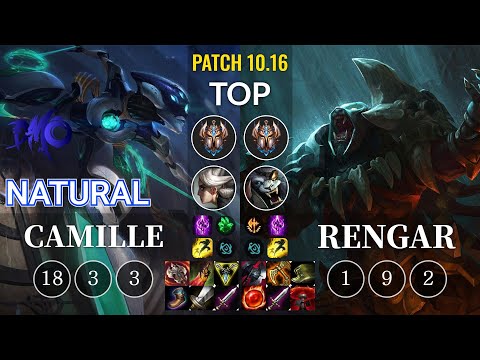 DMO Natural Camille vs Rengar Top - KR Patch 10.16