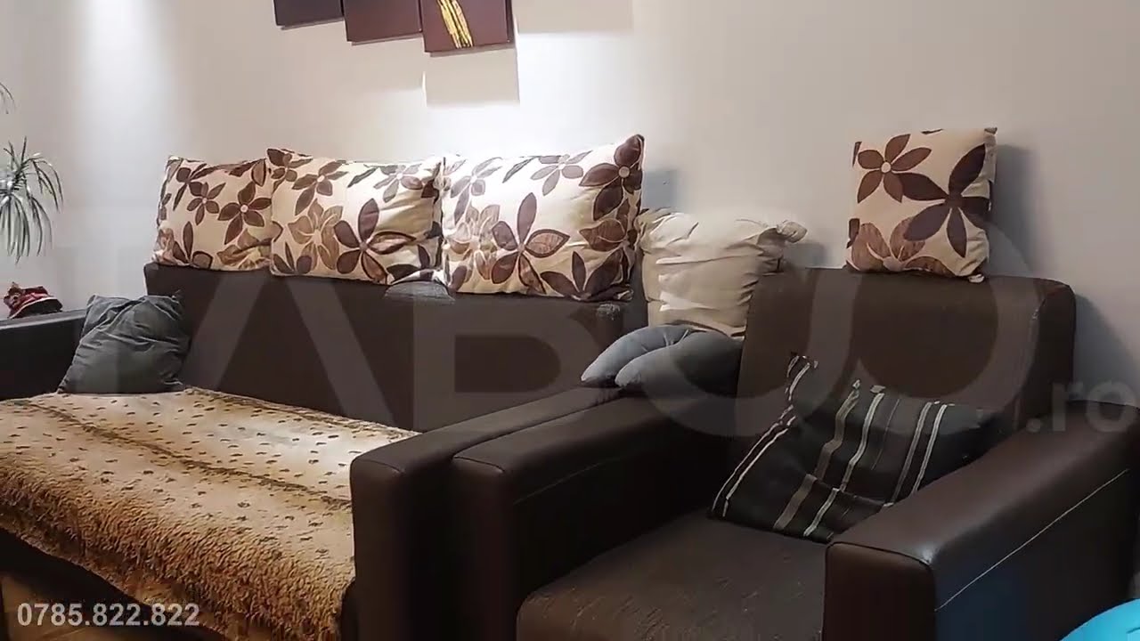 Apartament 55 mpu mobilat utilat 3 camere 2 balcoane pivnita Cisnadie - Video