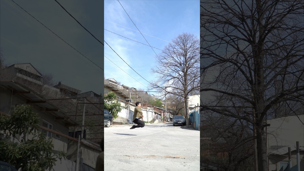 トビリシのストリートで膝破壊