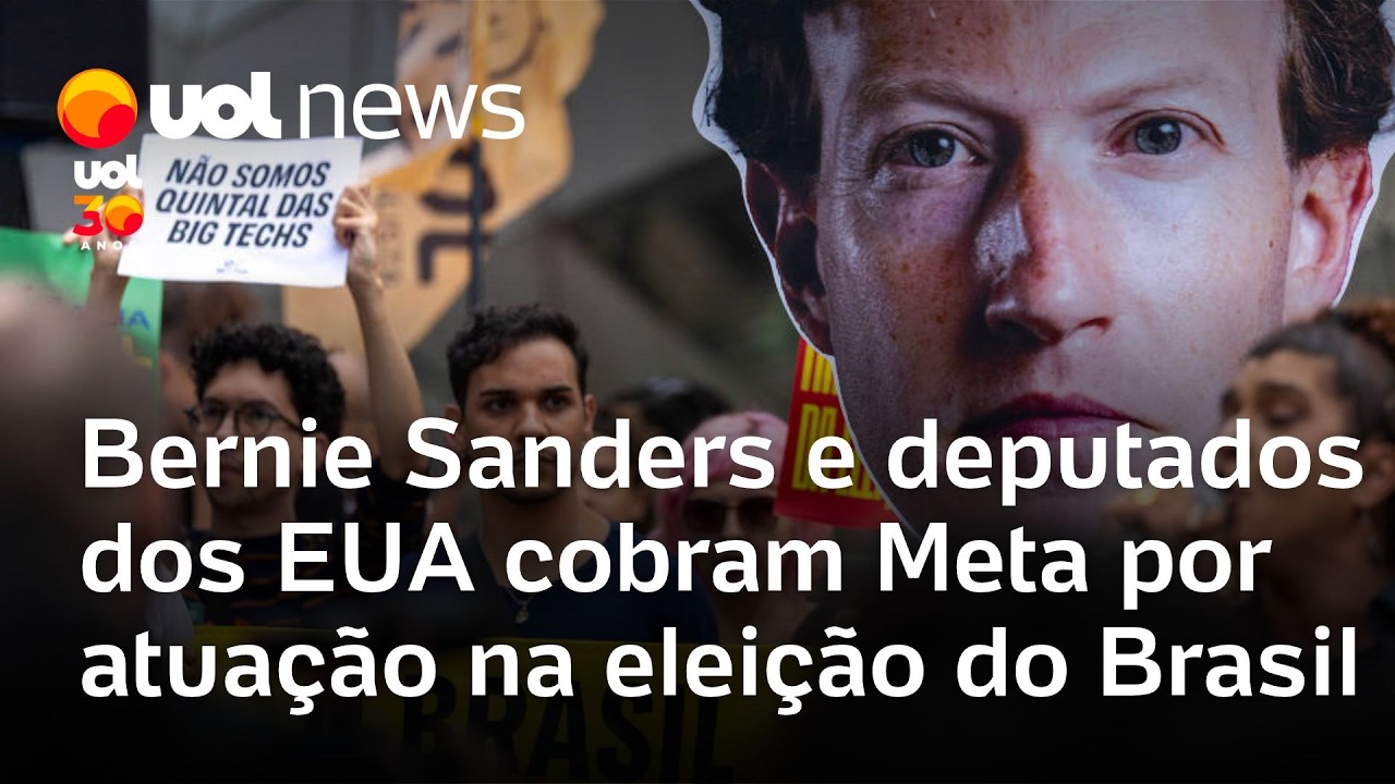 Bernie Sanders e deputados democratas dos EUA cobram Meta por atuação na eleição do Brasil