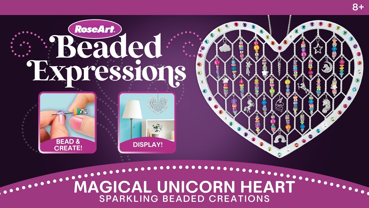 Roseart beaded expressions unicorn window art