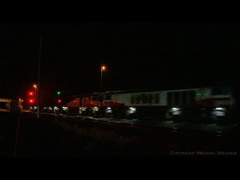SCT 6MP9 Boxcars & Containers At Night - PoathTV Australian Trains & Railways