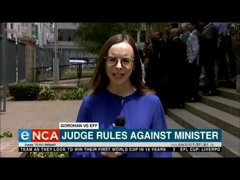 Judge rules against Minister Gordhan