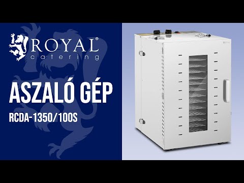 Videó - Aszaló gép - 1500 W - 16 polc - Royal Catering