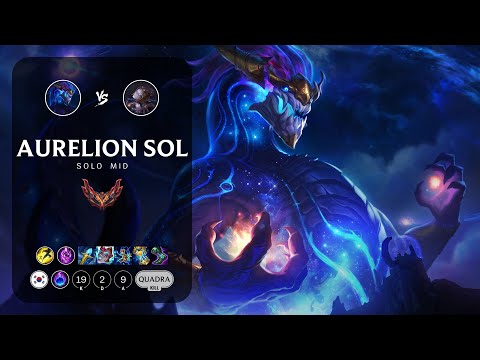 Aurelion Sol Mid vs Orianna - KR Grandmaster Patch 14.4