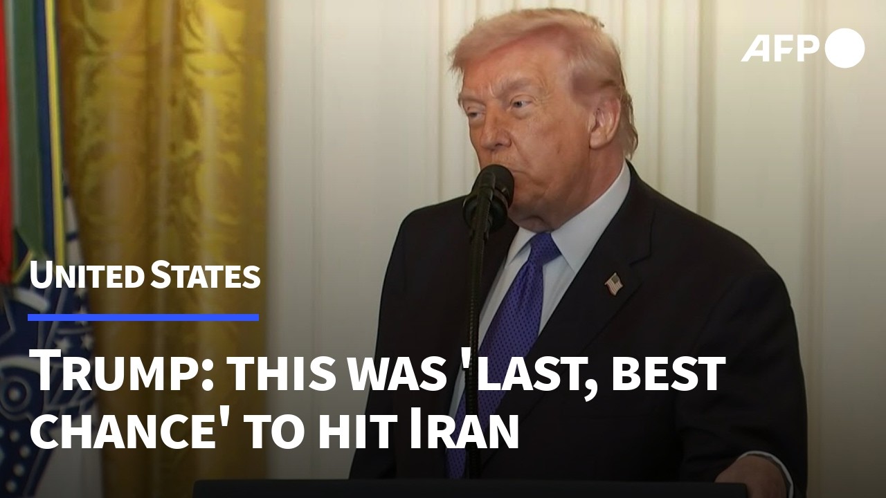 Video | Trump says he acted on 'last best chance' to hit Iran | AFP