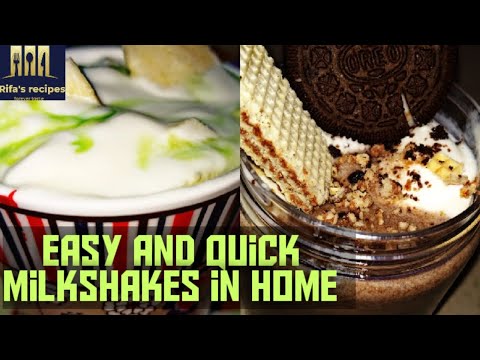 easy&quick milkshakes in 5mins|green icecream&apple milkshake|oreo milkshake|coolsummerdrink in home