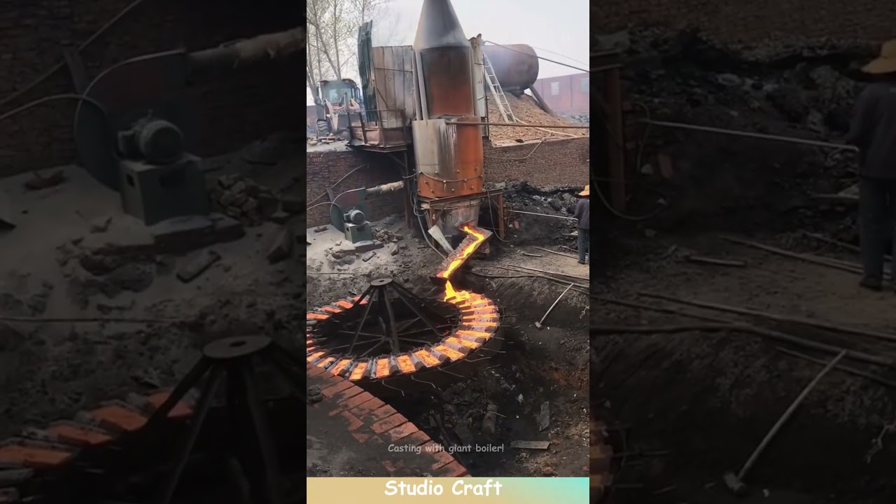 Casting with giant boiler! #casting