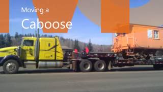 preview picture of video 'Moving the Caboose in Athabasca Alberta'