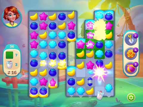 Hawaii Match-3 Mania - Level 56 - No Booster - FULL STORY - CaroGamesNL - *NEW GAME*