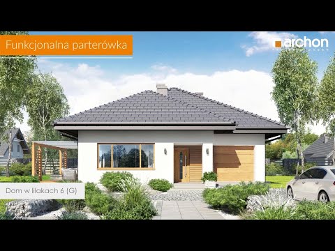 Dom w lilakach 6 (G) – Funkcjonalna, mała parterówka I ARCHON+ Projekty Domów