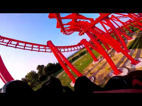 4K WOW! Mayan Roller Coaster POV ride 80km/h with 5G force overloads! Energylandia