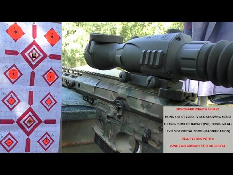 Sightmark Wraith 4K MAX - How To Use The 1 Shot Zero Function and Testing Point of Impact Tracking !