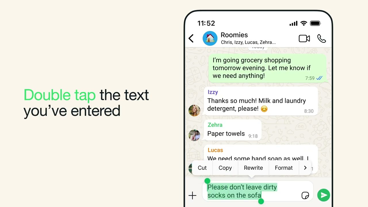 How to ask Meta AI for writing help on your iPhone | WhatsApp