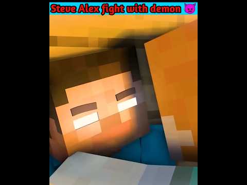 Steve Alex fight with demon 👿#shorts#minecraft#skellyhindustanigamer#minecraftanimation#gaming#gamer