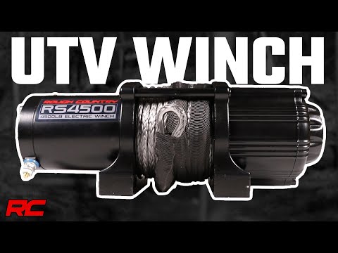4500lb Electric UTV ATV Winch with Synthetic Rope by Rough Country